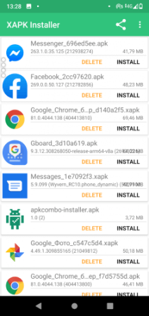 Установка приложения XAPK Installer.
